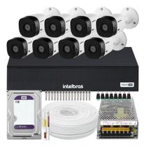 Kit 8 Câmeras Intelbras Full Hd 1220 Dvr 8 Canais 1tb Purple