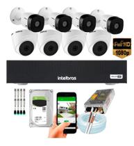Kit 8 Câmeras Intelbras Full Hd 1220 Dvr 8 Canais Com Hd 1tb Kit 8 Câmeras Intelbras Full Hd 1220 Dvr 8 Canais Com Hd 1tb