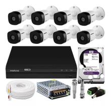Kit 8 Câmeras Intelbras Full Hd 1220b Dvr 8 Canais C/ Hd