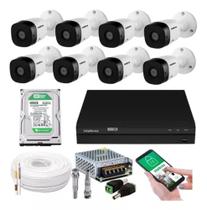 Kit 8 Câmeras Intelbras Full Hd 1220b Dvr 8ch Com Hd Incluso