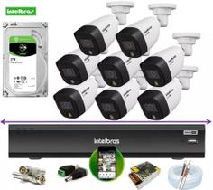 Kit 8 Câmeras Intelbras Fullcolor 1220 Dvr Intelbras IMhdx 3008 + hd 2TB