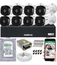 Kit 8 Câmeras Intelbras Hdcvi 1120 E Dvr 8 Canais Completo Kit 8 Câmeras Intelbras Hdcvi 1120 E Dvr 8 Canais Completo