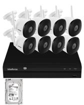 Kit 8 Câmeras Intelbras Im5 Full Hd Nvd 1408 Intelbras Com Hd 2Tb