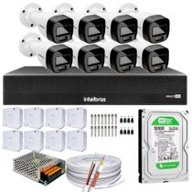 Kit 8 Câmeras Intelbras infravermelho VHD 1220B Full Color Dvr 1008-C C/HD 500gb