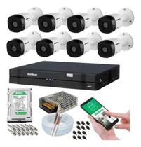 Kit 8 Câmeras Intelbras Multi Hd 1120b Dvr 8 Canais C/Hd