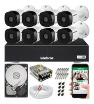 Kit 8 Câmeras Intelbras Multi Hd 1120b E Dvr 8 Canais Com Hd