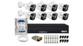 Kit 8 Câmeras Intelbras VHD 1130 B HD 720p com Lente 2.8mm Visão Noturna 30m