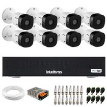 Kit 8 Câmeras Intelbras VHD 1530 B 5 megapixel HDCVI Infra 30m IP67 + DVR Intelbras MHDX 3008-C 8 Canais