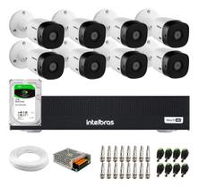 Kit 8 Câmeras Intelbras VHD 1530 B 5 megapixel HDCVI Infra 30m IP67 + DVR Intelbras MHDX 3108-C 8 Canais + HD 2TB BarraCuda