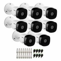 Kit 8 Câmeras Intelbras VHL 1220 Bullet HDCVI LITE Full HD 1080p Lente 3.6mm com Visão Noturna Infravermelho de 20m Proteção IP66 + Conectores