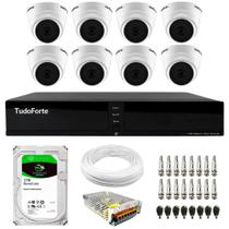 Kit 8 Câmeras Intelbras VHL 1220 D Dome Full HD 1080p Lente 2.8mm Visão Noturna 20m + Dvr Tudo Forte TFHDX 3308 8 Canais App Xmeye + HD 2TB BarraCuda