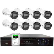 Kit 8 Câmeras Intelbras VLP 1230 B IP Bullet Full HD 1080p IP67 Visão Noturna 30m + DVR Tudo Forte TFHDX 3308 8 Canais + HD 2TB BarraCuda