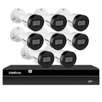 KIT 8 CÂMERAS IP HD INTELBRAS VIPc 1230 B NVD 1408