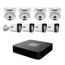 Kit 8 Câmeras Ip Poe 4 Dome + 4 Bullet + Nvr Poe 08 Canais 4K Onvif