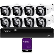Kit 8 Câmeras IP Vipc 1230B Intelbras NVD 1408P HD 1TB Purple