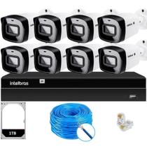 Kit 8 Câmeras IP Vipc 1230B Intelbras NVD 1408P HD 1TB