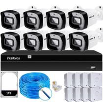 Kit 8 Câmeras IP Vipc 1230B Intelbras NVD 1408P HD 1TB