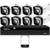 Kit 8 Câmeras IP Vipc 1230B Intelbras NVD 1408P HD 2TB
