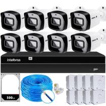 Kit 8 Câmeras IP Vipc 1230B Intelbras NVD 1408P HD 500GB
