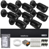 Kit 8 Cameras Segurança 1080 Full Hd Dvr Intelbras 8ch mhdx Alta Resolução c/ Acessórios