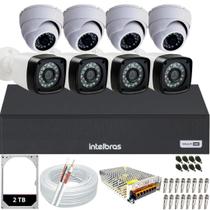 Kit 8 câmeras segurança 2 mp Full HD DVR Intelbras 8ch 2TB Kit 8 câmeras segurança 2 mp Full HD DVR Intelbras 8ch 2TB