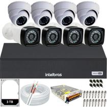 Kit 8 câmeras segurança 2 mp Full HD DVR Intelbras 8ch 3TB Kit 8 câmeras segurança 2 mp Full HD DVR Intelbras 8ch 3TB