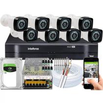 Kit 8 Cameras Segurança Dvr Intelbras Full Hd 8ch 1108 c/hd 1 Tb