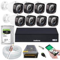 Kit 8 Cameras Segurança Dvr Intelbras Full Hd 8ch mhdx c/hd