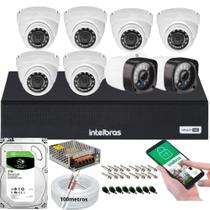 Kit 8 Câmeras Segurança Full Hd 1080p Dvr Intelbras 8ch c/hd 3tb