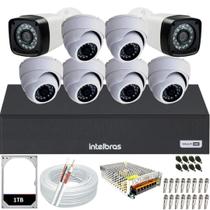 Kit 8 Câmeras Segurança Full Hd 1080p Dvr Intelbras 8ch HD 1TB