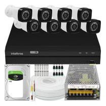 Kit 8 Cameras Segurança Full Hd 1080p Dvr Intelbras 8ch