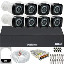 Kit 8 Câmeras Segurança full hd 1080p Infravermelho Dvr Intelbras 8ch 1108c mhdx