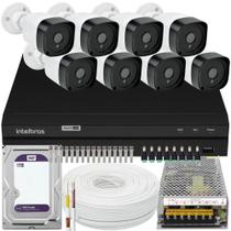 Kit 8 Cameras Seguranca Full Hd Dvr 1108 Intelbras 1t Purple