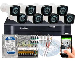 Kit 8 Câmeras seguranca Hd 720p Dvr Mhdx Multi Hd 8 Canais C/Hd 320gb - Intelbras Kit 8 Câmeras seguranca Hd 720p Dvr Mhdx Multi Hd 8 Canais C/Hd 320gb - Intelbras