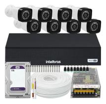 Kit 8 Câmeras Segurança Hd Dvr Intelbras 1008 1t Purple