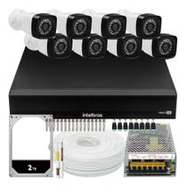 Kit 8 Câmeras Segurança Hd Dvr Intelbras 1016 2 Tb