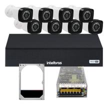 Kit 8 câmeras segurança HD dvr Intelbras 1108 Com/HD
