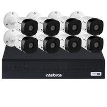 Kit 8 Cameras Segurança Intelbras 1120b G6 Dvr 8ch 3008-C 4mp Full Hd