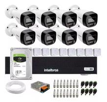 Kit 8 Cameras Segurança Intelbras Full Color vhd 1120b Dvr 8ch Full C/ hd 1tb