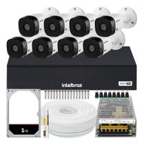 Kit 8 Cameras Seguranca Intelbras Vhl 1220 Full Hd 2mp 1tb