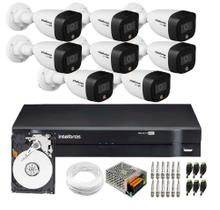 Kit 8 Câmeras VHD 1220 B Full Color Full HD 1080p + Gravador MHDX Multi Hd 8 Canais + HD 2 TB