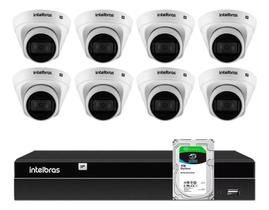 Kit 8 Câmeras Vipc 1230 D G4 2mp Poe Ativo Nvd 1408 1tb Sky