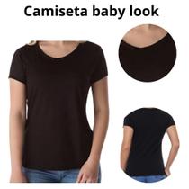 Kit 8 Camiseta Básica T-shirt Malha Fria (PV) Baby Look Feminina Lisa