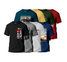 Kit 8 Camisetas Camisas Masculinas Várias Estampas 100% Algodão Premium