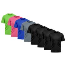 Kit 8 Camisetas Masculina Dry Fit Proteção Solar UV Básica Lisa Treino Academia Passeio Fitness Ciclismo Camisa