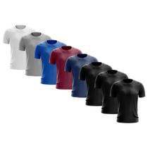 Kit 8 Camisetas Masculina Manga Curta Dry Básica Lisa Proteção Solar UV Térmica Blusa Academia Esporte Camisa 06