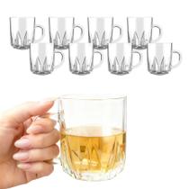 Kit 8 Caneca Xícara Vidro Café Cappucino Nespresso Chá 250ml Kit 8 Caneca Xícara Vidro Café Cappucino Nespresso Chá 250ml