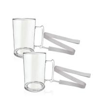 Kit 8 Canecas Gel Com Cordão Acrílico