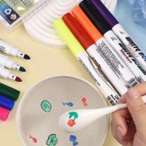 Kit 8 Canetinhas Desenho Flutua Água Mágica +colher