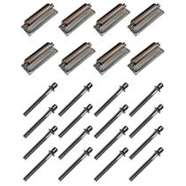 Kit 8 Canoas Tom Caixa Cromo 18.3 + 16 Parafusos 51 x 6mm M6